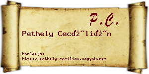 Pethely Cecílián névjegykártya